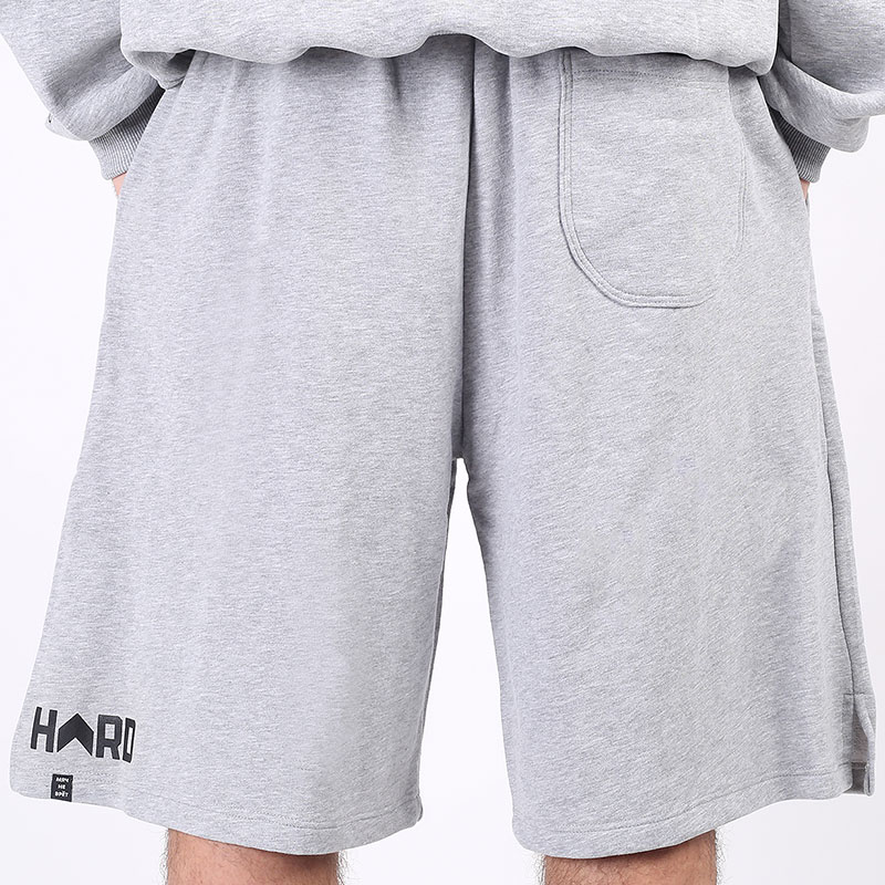 мужские серые шорты Hard Blank Shorts Hard Grey - цена, описание, фото 5